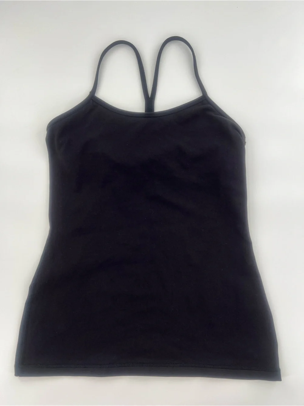 lululemon athletica Black Strappy Tank with Shelf Bra